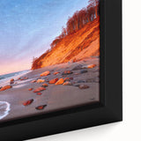 Extra large framed canvas featuring a textured depiction of a European scenery in Poland.