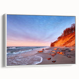 Vintage poster art of a European scenery in Poland, featuring colorful art on black background.