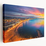 Landscape painting of Barcelona on a large stretched canvas, featuring muted earth tones, ideal for kitchen wall art.