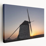 Large scenic artwork of the Canary Islands on stretched canvas, featuring vibrant blue and green tones.