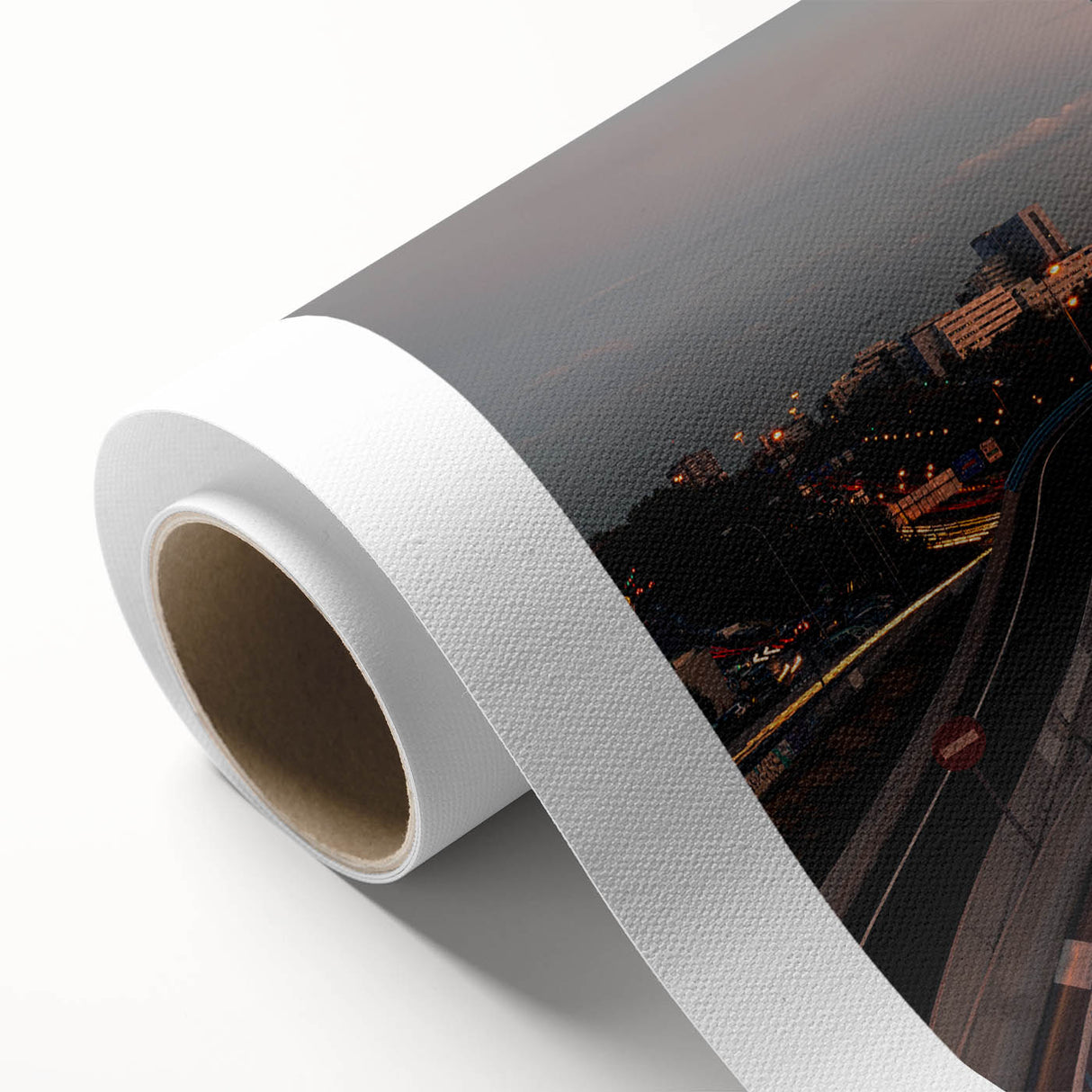 Art deco poster of Madrid skyline in pastel shades on rolled canvas, ideal for nursery wall art.