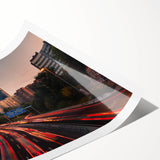 Extra large wall art featuring line art flowers in neutral tones, rolled print, ideal for large living room decor.