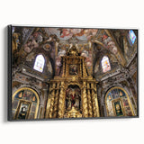 Black and white framed canvas depicting a vintage-style landscape of Valencia, Spain, suitable for bedroom decor.
