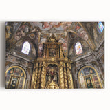 Black and white large art print of Valencia scenery on stretched canvas, suitable for kitchen wall art.