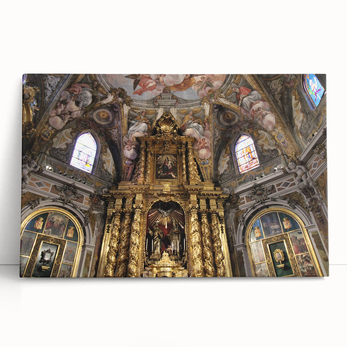 Black and white photograph of Valencia, printed on large stretched canvas, ideal for kitchen wall art or bedroom ambiance.