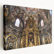 Large canvas print of Valencia, Spain cityscape in earthy tones, suitable for kitchen wall art.