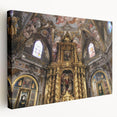 Large canvas print of Valencia, Spain cityscape in earthy tones, suitable for kitchen wall art.