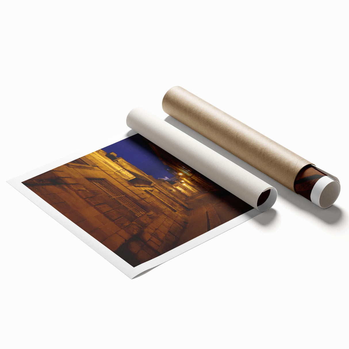 Extra large rolled print of Stockholm scenery featuring muted floral art, ideal for classy bathroom wall art.