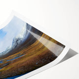 Extra large wall art featuring line art flowers in soft pastel shades, printed on rolled canvas.