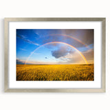 Textured abstract art print depicting a European landscape in muted earth tones, framed in silver, ideal for bedroom art.