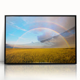 Large abstract wall art featuring muted earth tones on acrylic, framed in black, ideal for modern living room decor.