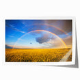 Extra large rolled print depicting a serene Ukrainian landscape with vibrant green fields and a cloudy sky.
