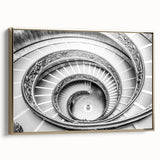 Framed canvas featuring a vintage-style landscape painting of the Vatican, with muted gold and black tones.