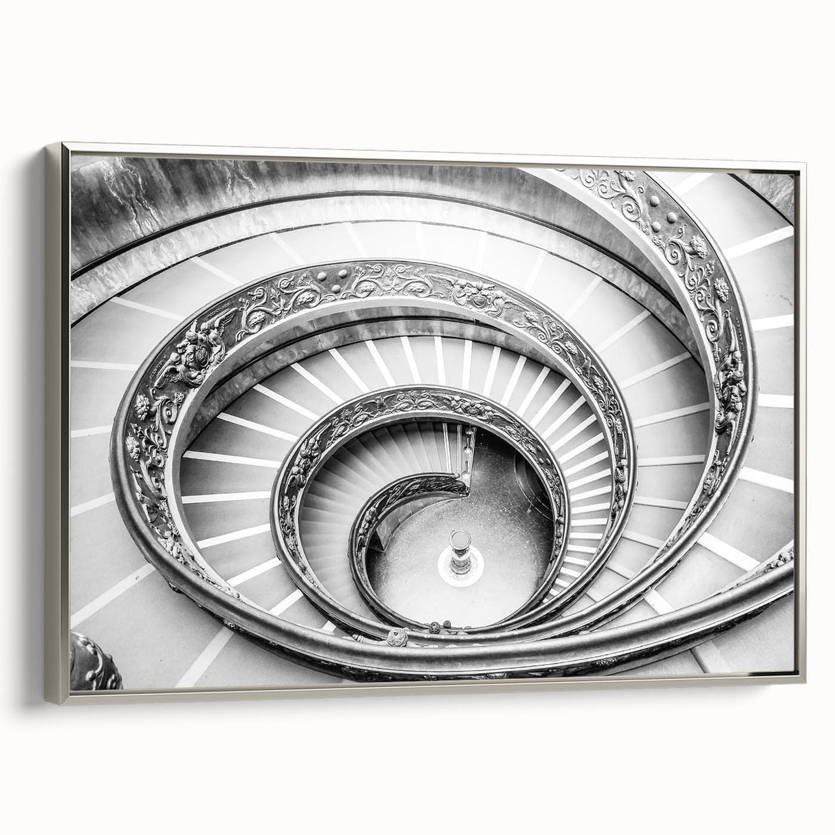 Framed canvas of a vintage landscape painting featuring the Vatican with colorful and black accents.