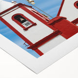 Art deco poster of Baja California scenery on rolled canvas, featuring muted earth tones, suitable for dining room wall art.
