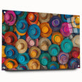 Acrylic print of Cancun scenery with vibrant blue and green tones, ideal for dining room decor.