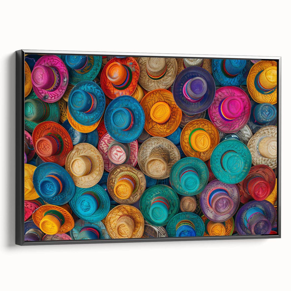 Black and white framed canvas depicting a vintage-style Cancun landscape, ideal for bedroom wall decor.