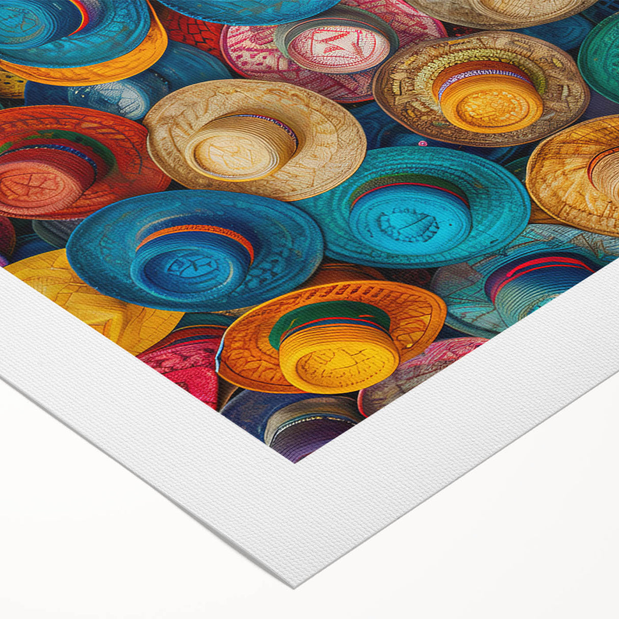 Art deco poster of Cancun scenery in pastel shades on rolled canvas, suitable for dining room wall art.
