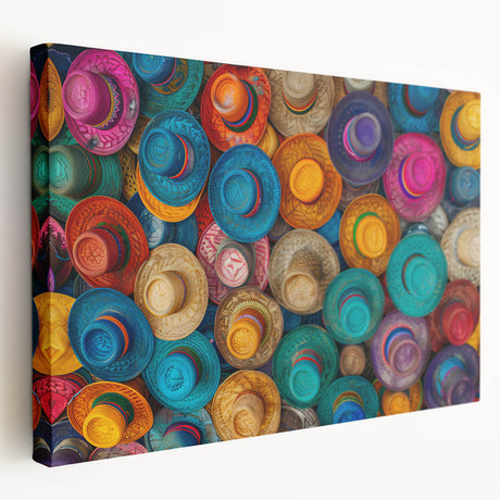 Scenic Cancun landscape on a large stretched canvas, featuring blue and green tones, ideal for kitchen wall art.