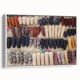 Vintage poster art of Oaxaca, Mexico scenery on extra large framed canvas.