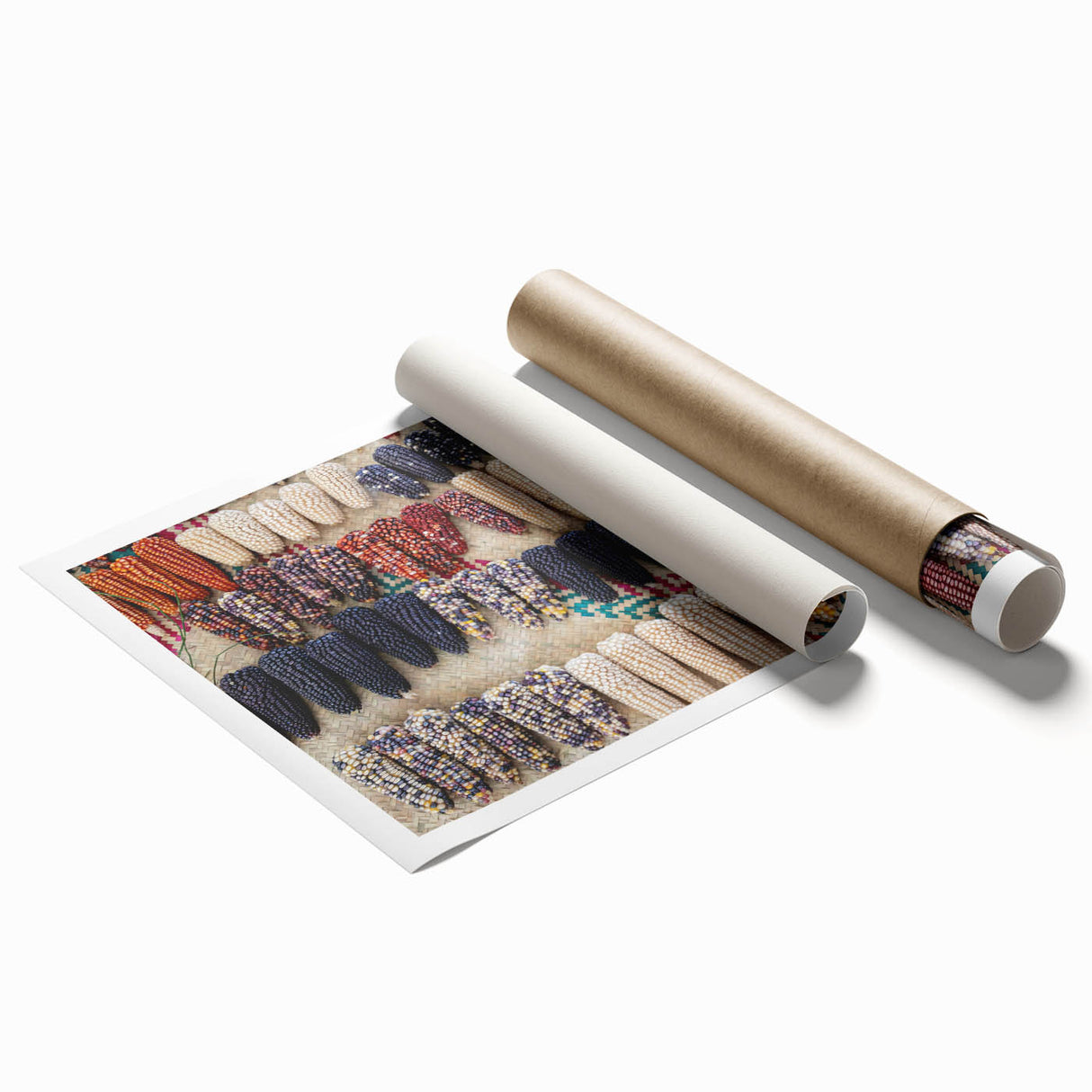 Extra large rolled canvas print featuring a vivid floral scene from Oaxaca.