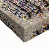 Large art of a black and white landscape painting of Oaxaca on stretched canvas, suitable for bedroom wall decor.