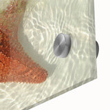 Large abstract wall art depicting Quintana Roo scenery in mid-century modernist style, ideal for dining room ambiance.