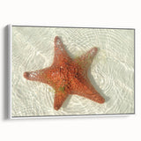 Vintage poster art of a vibrant Mexican Quintana Roo scenery on framed canvas, ideal for living room decor.