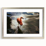 Textured art depicting an abstract Yucatan scenery in muted earth tones, framed in silver, ideal for bedroom decor.