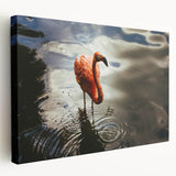 Large art print of Yucatan, Mexico scenery on stretched canvas, featuring vibrant green and blue tones.