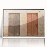 Art deco poster of Dubai skyline in monochrome tones on a framed acrylic, suitable for modern art wall decor.