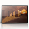 Large abstract wall art depicting a Middle Eastern scenery in Iran with a black frame, acrylic print.