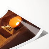 Extra large rolled print featuring line art flowers in subtle hues, ideal for large living room wall decor.