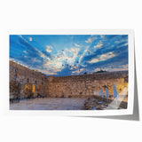 Extra large rolled print of Jerusalem scenery in muted earth tones, ideal for art wall dining room.
