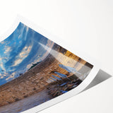 Extra large wall art featuring line art flowers in muted earth tones on a rolled print, ideal for large living room decor.