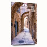 Acrylic print of a large abstract Tel Aviv cityscape in muted earth tones, ideal for bedroom or dining room art.