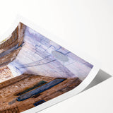 Extra large wall art featuring line art flowers in pastel shades on a rolled print, ideal for large living room wall decor.