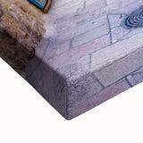 Black and white landscape art painting of Tel Aviv on large stretched canvas, ideal for bedroom wall decor.