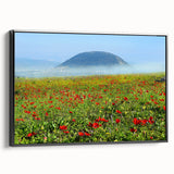 Black and white landscape art painting of a Middle Eastern scene on framed canvas, suitable for bedroom decor.