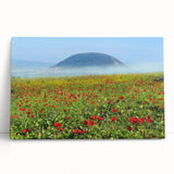 Black and white stretched canvas featuring a scenic Middle Eastern landscape, ideal for kitchen wall art or bedroom ambiance.