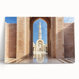 Black and white stretched canvas featuring a panoramic Middle Eastern scenery, ideal for kitchen wall art.