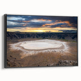 Black and white vintage poster art of a Saudi Arabian landscape on framed canvas, suitable for bedroom decor.