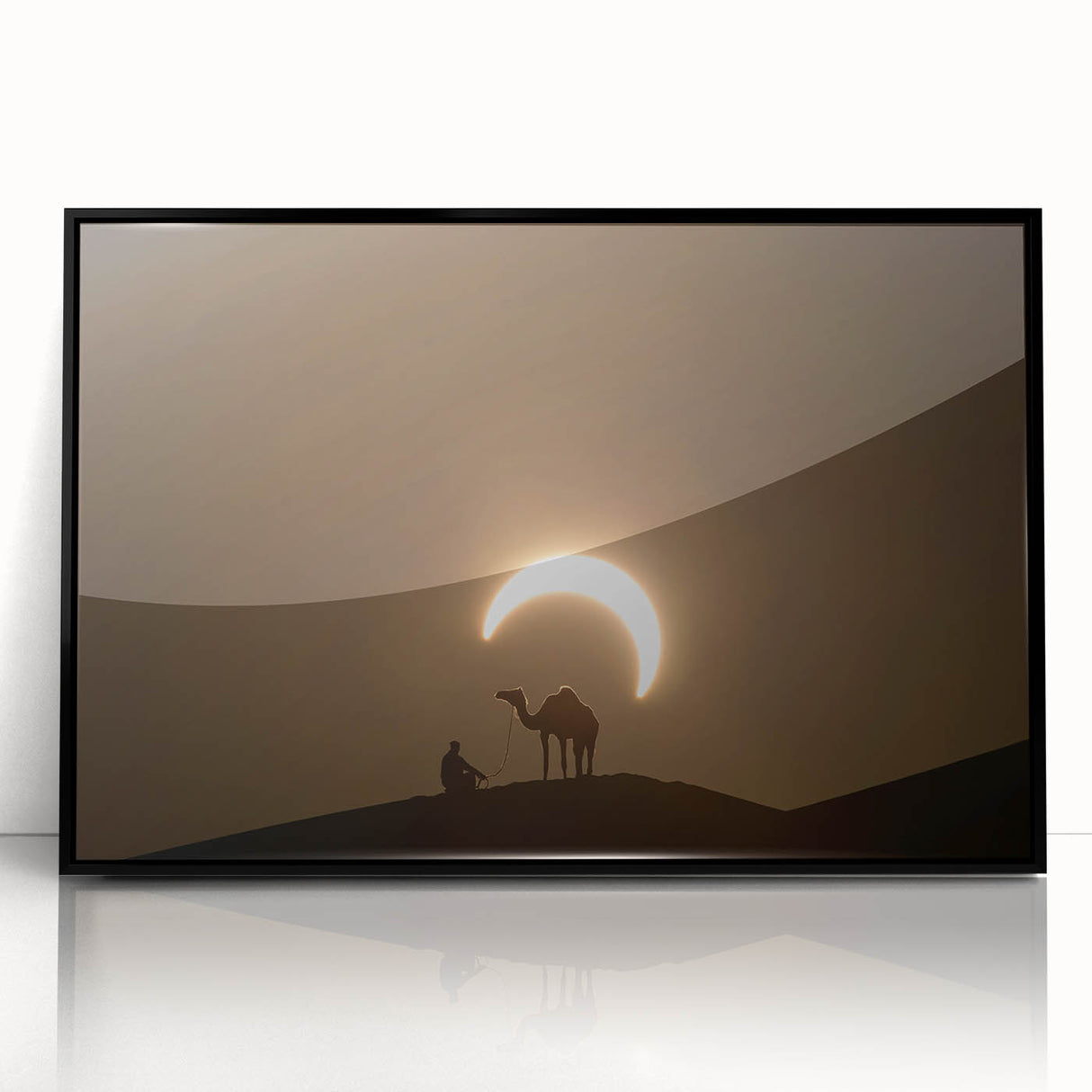 Large abstract wall art of Abu Dhabi skyline in black and gray tones on a framed acrylic, suited for modern art wall decor.