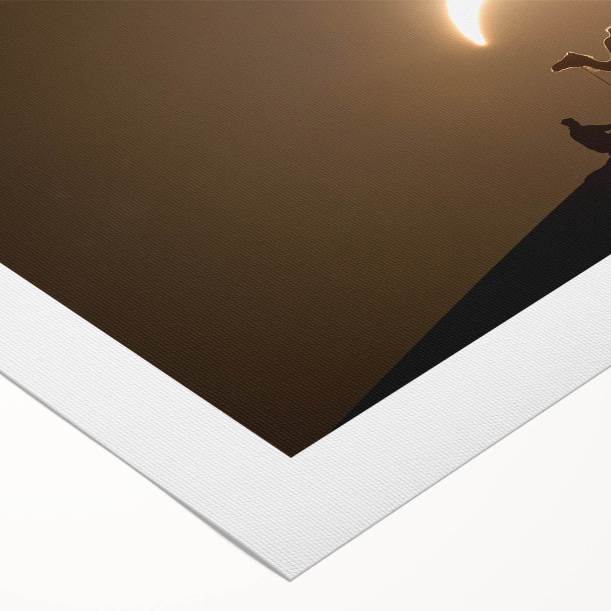 Art deco poster of Abu Dhabi skyline in muted gold and blue tones on rolled canvas, suitable for dining room wall art.
