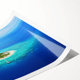 Extra large wall art featuring line art flowers in muted earth tones on a rolled print.