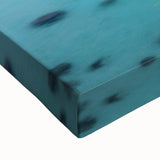 Large art featuring a black and white landscape painting of Bora Bora on stretched canvas, ideal for bedroom wall decor.