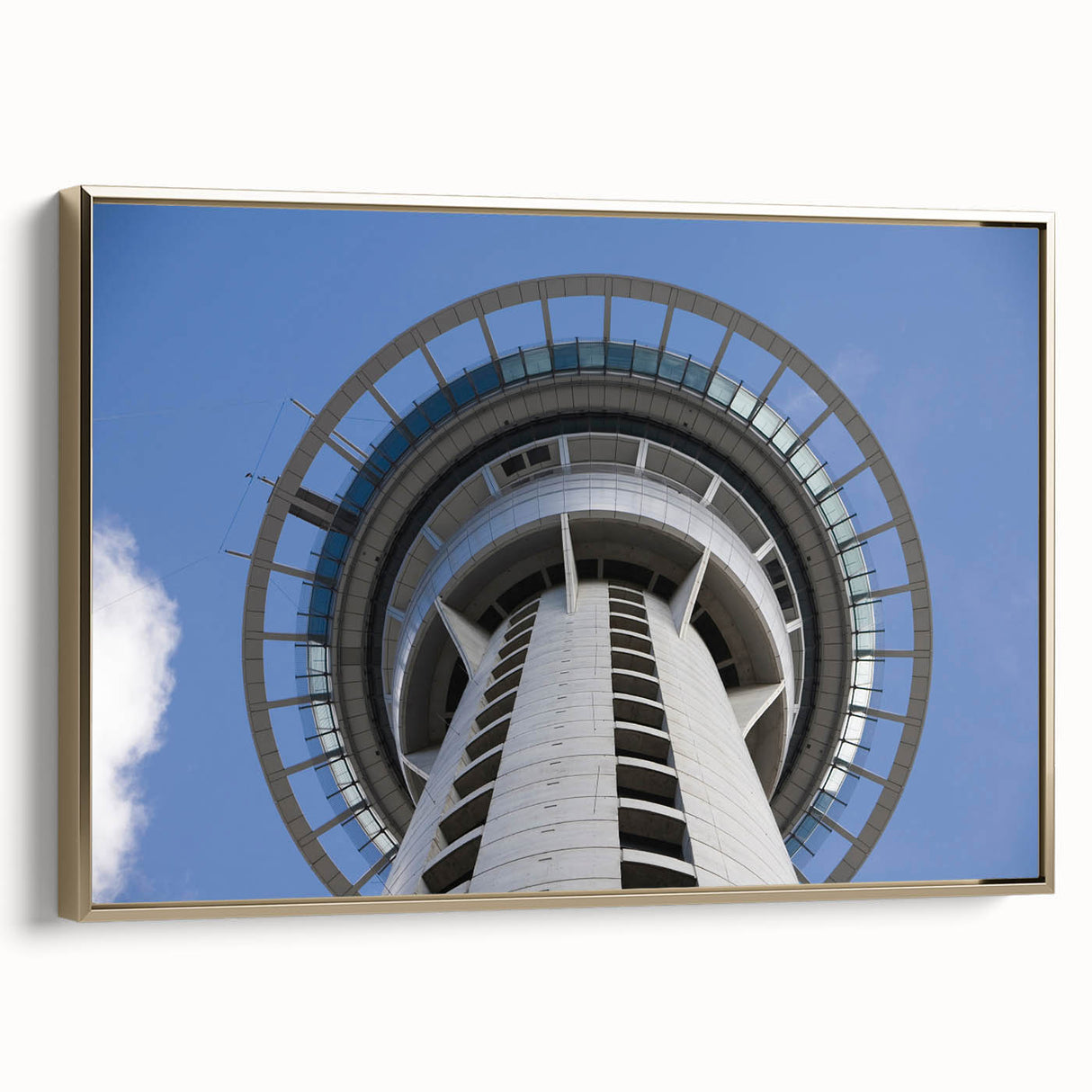 Framed canvas featuring a vintage-style landscape painting of Auckland, with muted earth tones, ideal for bedroom wall art.