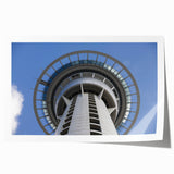 Rolled print of Auckland, New Zealand scenery with soft pastel shades.