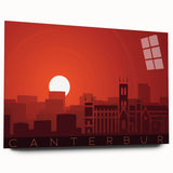 Large abstract wall art of Canterbury, New Zealand scenery on acrylic glass, featuring muted earth tones.