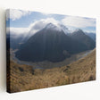 Large art of Otago, New Zealand scenery on stretched canvas, featuring cool blue and green tones, ideal for kitchen wall art.
